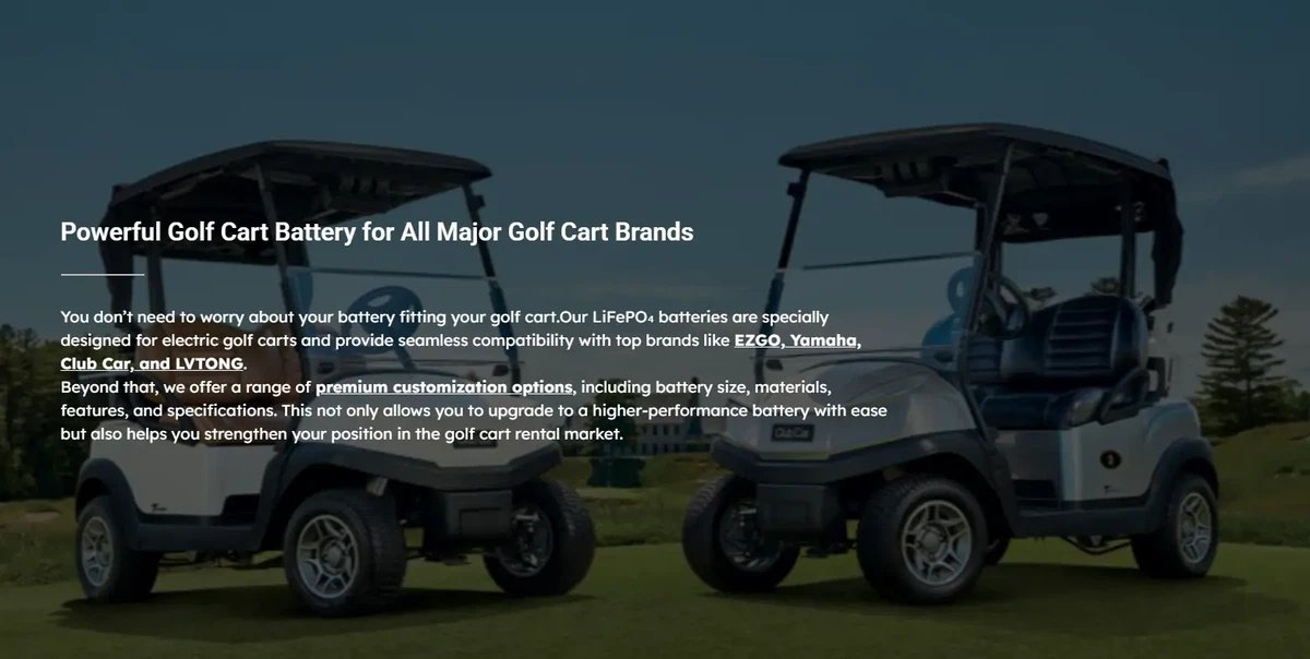 Universal Lithium Golf Cart Battery Compatible With Most Golf Cart Brands Universal Lithium Golf Cart Battery Compatible With Most Golf Cart Brands